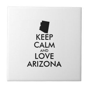 Anpassade BEHÅLLA LUGN och KÄRLEK ARIZONA Kakelplatta