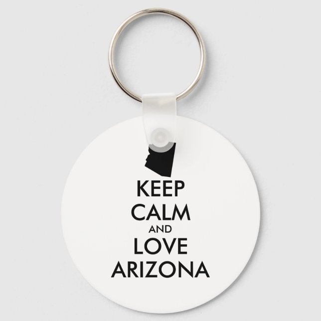 Anpassade BEHÅLLA LUGN och KÄRLEK ARIZONA Nyckelring (Framsida)
