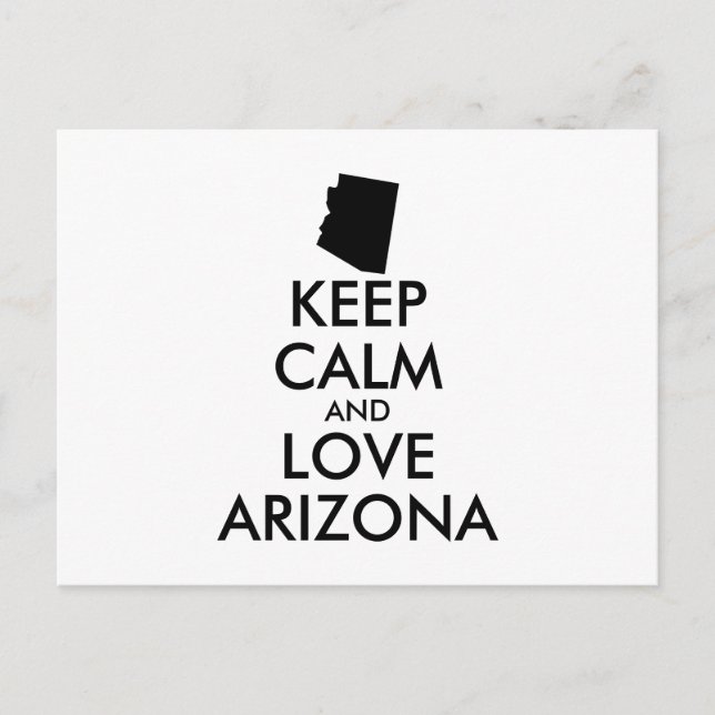 Anpassade BEHÅLLA LUGN och KÄRLEK ARIZONA Vykort (Framsida)