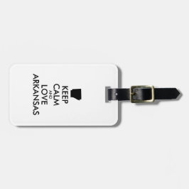 Anpassade BEHÅLLA LUGN och KÄRLEK ARKANSAS Bagagebricka