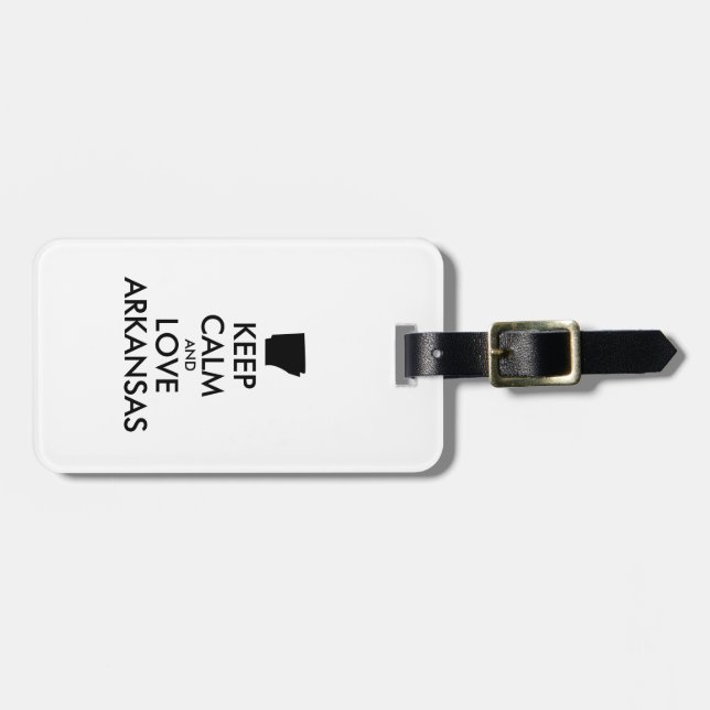 Anpassade BEHÅLLA LUGN och KÄRLEK ARKANSAS Bagagebricka (Horisontell Framsida)