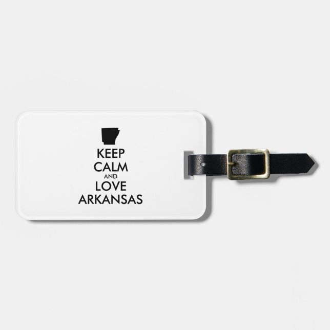 Anpassade BEHÅLLA LUGN och KÄRLEK ARKANSAS Bagagebricka (Horisontell Framsida)