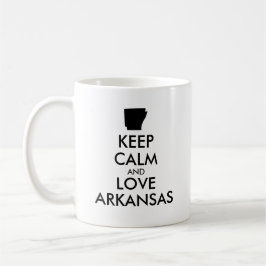 Anpassade BEHÅLLA LUGN och KÄRLEK ARKANSAS Kaffemugg