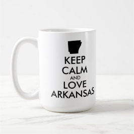 Anpassade BEHÅLLA LUGN och KÄRLEK ARKANSAS Kaffemugg