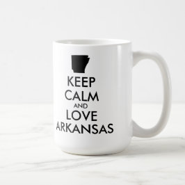 Anpassade BEHÅLLA LUGN och KÄRLEK ARKANSAS Kaffemugg