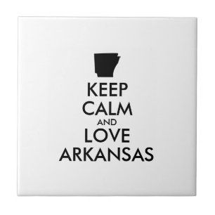 Anpassade BEHÅLLA LUGN och KÄRLEK ARKANSAS Kakelplatta