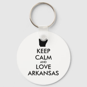 Anpassade BEHÅLLA LUGN och KÄRLEK ARKANSAS Nyckelring