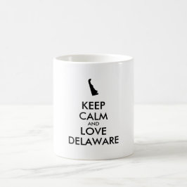 Anpassade BEHÅLLA LUGN och KÄRLEK DELAWARE Kaffemugg