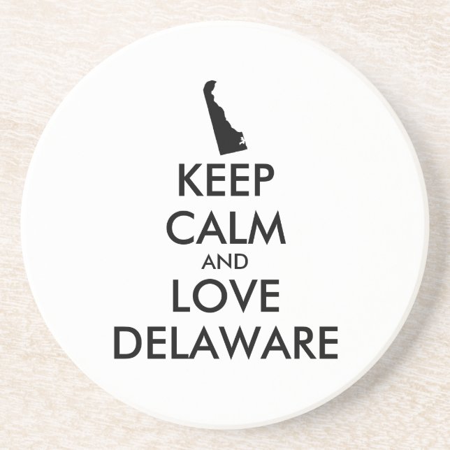 Anpassade BEHÅLLA LUGN och KÄRLEK DELAWARE Underlägg (Framsidan)