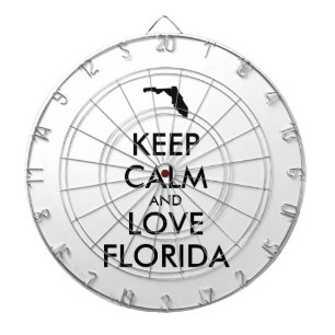 Anpassade BEHÅLLA LUGN och KÄRLEK FLORIDA Darttavla