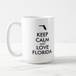 Anpassade BEHÅLLA LUGN och KÄRLEK FLORIDA Kaffemugg