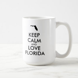 Anpassade BEHÅLLA LUGN och KÄRLEK FLORIDA Kaffemugg