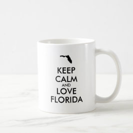 Anpassade BEHÅLLA LUGN och KÄRLEK FLORIDA Kaffemugg