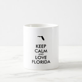Anpassade BEHÅLLA LUGN och KÄRLEK FLORIDA Kaffemugg