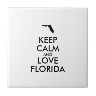 Anpassade BEHÅLLA LUGN och KÄRLEK FLORIDA Kakelplatta