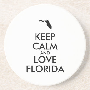 Anpassade BEHÅLLA LUGN och KÄRLEK FLORIDA Underlägg Sandsten