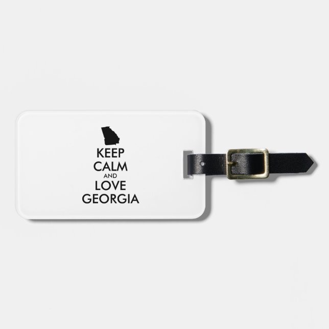 Anpassade BEHÅLLA LUGN och KÄRLEK GEORGIEN Bagagebricka (Horisontell Framsida)