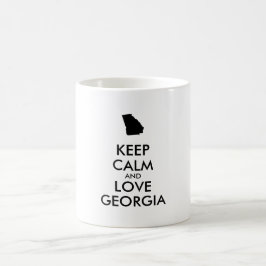 Anpassade BEHÅLLA LUGN och KÄRLEK GEORGIEN Kaffemugg