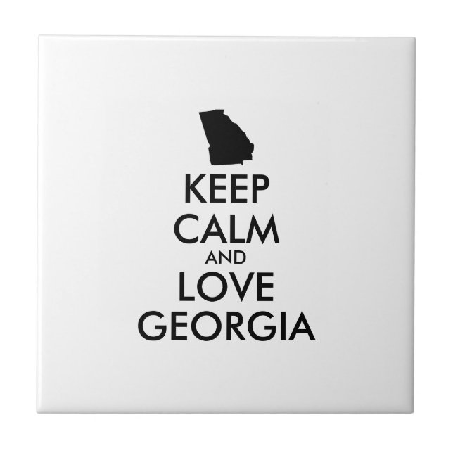 Anpassade BEHÅLLA LUGN och KÄRLEK GEORGIEN Kakelplatta (Framsidan)