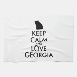 Anpassade BEHÅLLA LUGN och KÄRLEK GEORGIEN Kökshandduk