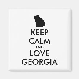 Anpassade BEHÅLLA LUGN och KÄRLEK GEORGIEN Magnet