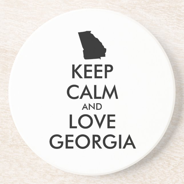 Anpassade BEHÅLLA LUGN och KÄRLEK GEORGIEN Underlägg Sandsten (Framsidan)