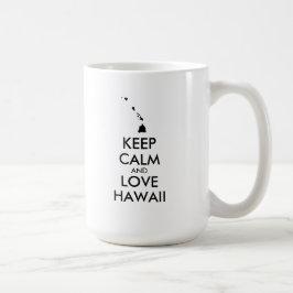Anpassade BEHÅLLA LUGN och KÄRLEK HAWAII Kaffemugg