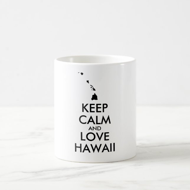 Anpassade BEHÅLLA LUGN och KÄRLEK HAWAII Kaffemugg (Center)