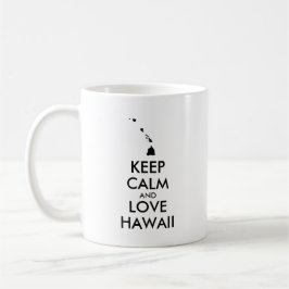 Anpassade BEHÅLLA LUGN och KÄRLEK HAWAII Kaffemugg