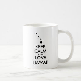 Anpassade BEHÅLLA LUGN och KÄRLEK HAWAII Kaffemugg