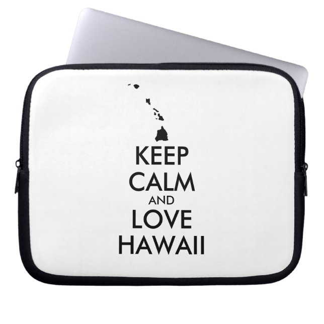 Anpassade BEHÅLLA LUGN och KÄRLEK HAWAII Laptop Sleeve (Framsidan)
