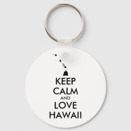 Anpassade BEHÅLLA LUGN och KÄRLEK HAWAII Nyckelring