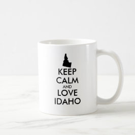 Anpassade BEHÅLLA LUGN och KÄRLEK IDAHO Kaffemugg