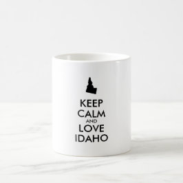 Anpassade BEHÅLLA LUGN och KÄRLEK IDAHO Kaffemugg