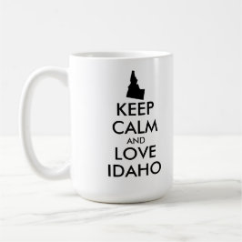 Anpassade BEHÅLLA LUGN och KÄRLEK IDAHO Kaffemugg