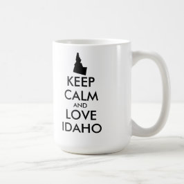 Anpassade BEHÅLLA LUGN och KÄRLEK IDAHO Kaffemugg