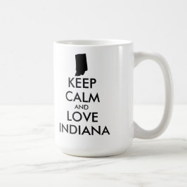 Anpassade BEHÅLLA LUGN och KÄRLEK INDIANA Kaffemugg