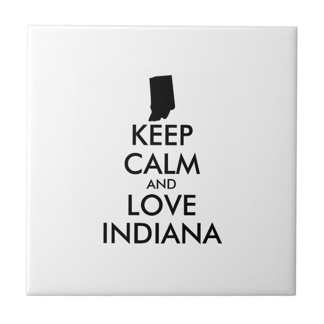 Anpassade BEHÅLLA LUGN och KÄRLEK INDIANA Kakelplatta (Framsidan)