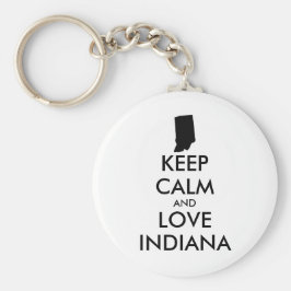 Anpassade BEHÅLLA LUGN och KÄRLEK INDIANA Nyckelring