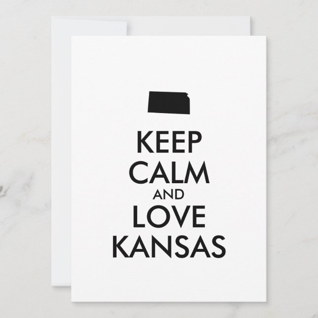 Anpassade BEHÅLLA LUGN och KÄRLEK KANSAS (Framsida)