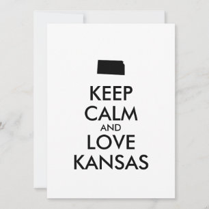 Anpassade BEHÅLLA LUGN och KÄRLEK KANSAS