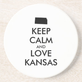 Anpassade BEHÅLLA LUGN och KÄRLEK KANSAS Underlägg