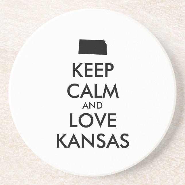 Anpassade BEHÅLLA LUGN och KÄRLEK KANSAS Underlägg (Framsidan)
