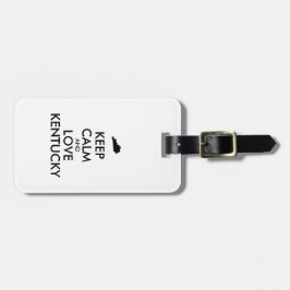 Anpassade BEHÅLLA LUGN och KÄRLEK KENTUCKY Bagagebricka