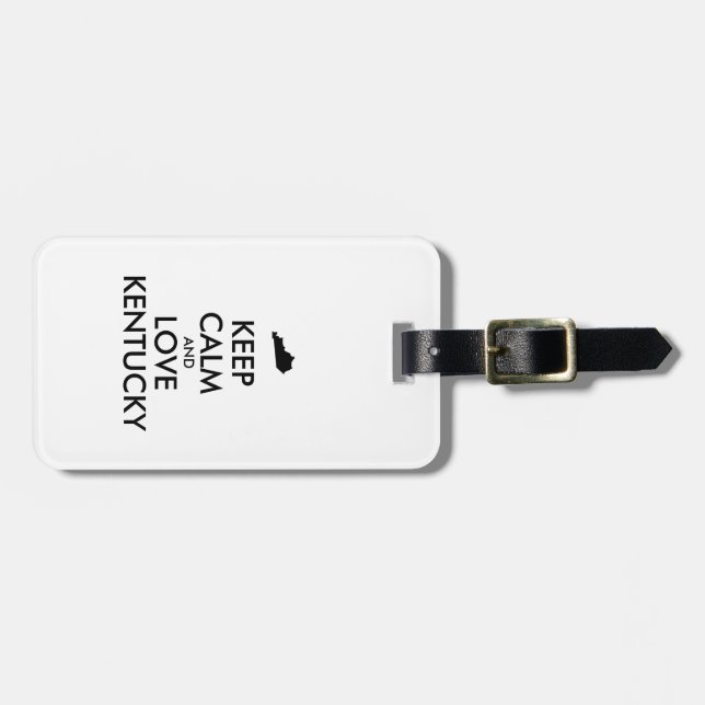 Anpassade BEHÅLLA LUGN och KÄRLEK KENTUCKY Bagagebricka (Horisontell Framsida)