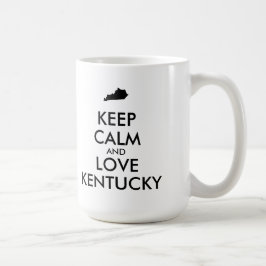 Anpassade BEHÅLLA LUGN och KÄRLEK KENTUCKY Kaffemugg