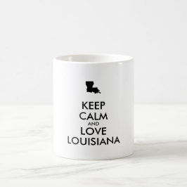 Anpassade BEHÅLLA LUGN och KÄRLEK LOUISIANA Kaffemugg