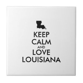 Anpassade BEHÅLLA LUGN och KÄRLEK LOUISIANA Kakelplatta