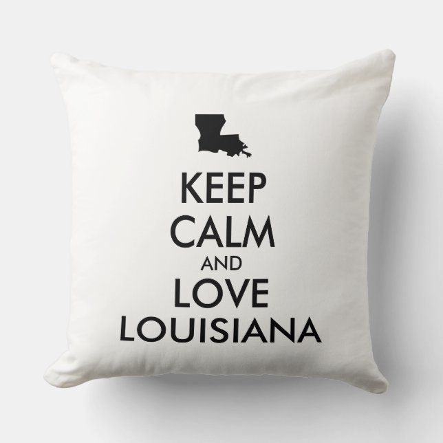 Anpassade BEHÅLLA LUGN och KÄRLEK LOUISIANA Kudde (Framsida)