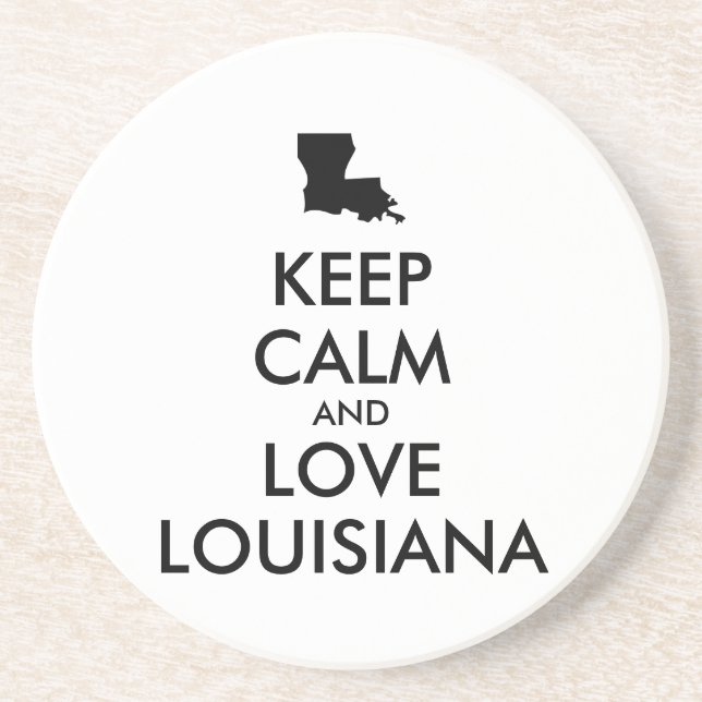 Anpassade BEHÅLLA LUGN och KÄRLEK LOUISIANA Underlägg Sandsten (Framsidan)